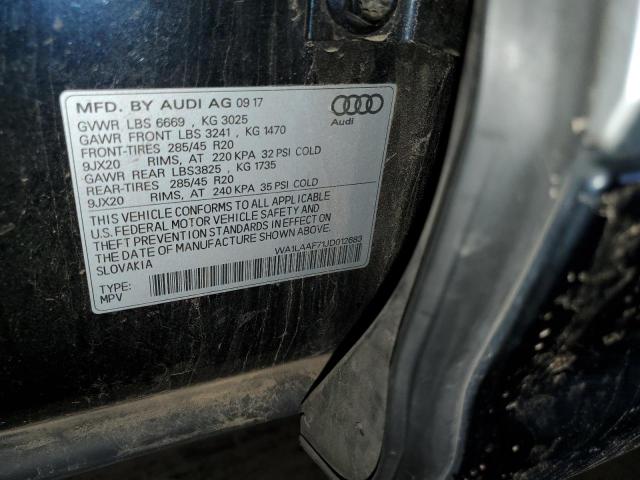 WA1LAAF71JD012683 - 2018 AUDI Q7 PREMIUM PLUS Grafitowy zdjęcie 12