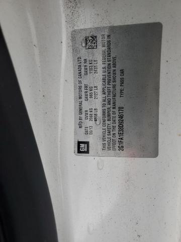 2G1FA1E38D9246170 - 2013 CHEVROLET CAMARO LS 白色 照片 12