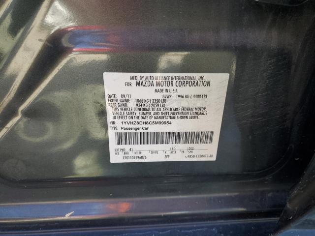 1YVHZ8DH8C5M09954 - 2012 MAZDA 6 I შავი ფოტო 13