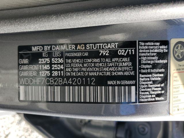 WDDHF7CB2BA420112 - 2011 MERCEDES-BENZ E 550 灰色 照片 13