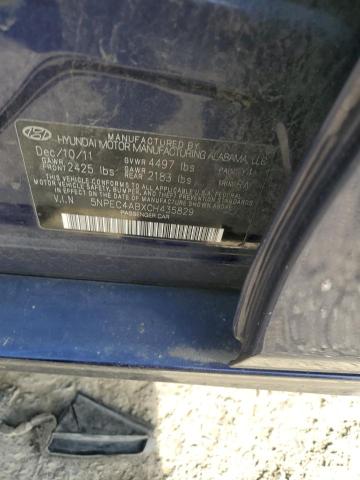 5NPEC4ABXCH435829 - 2012 HYUNDAI SONATA SE BLUE photo 13