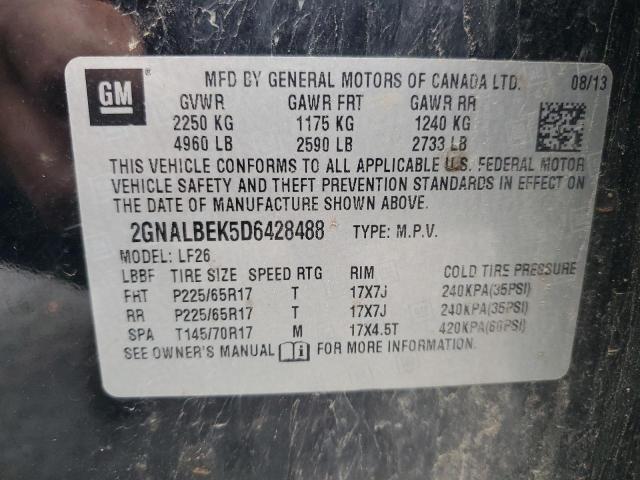 2GNALBEK5D6428488 - 2013 CHEVROLET EQUINOX LS BLACK photo 13