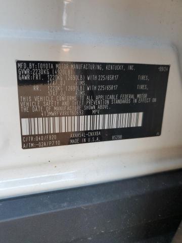 4T3MWRFVXRU160693 - 2024 TOYOTA RAV4 LE 白色 照片 13