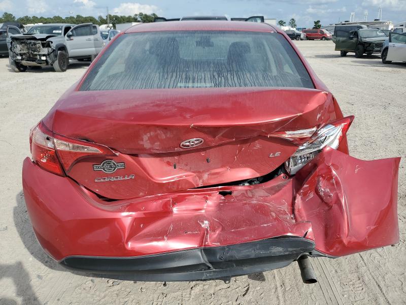 5YFBURHE9KP936290 - 2019 TOYOTA COROLLA L RED photo 6