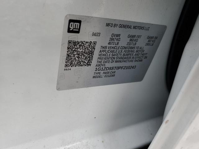 1G1ZD5ST0PF210243 - 2023 CHEVROLET MALIBU LT WHITE photo 12