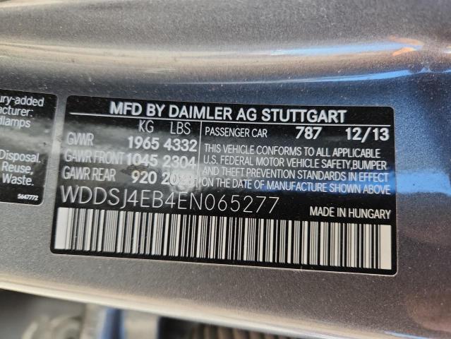 WDDSJ4EB4EN065277 - 2014 MERCEDES-BENZ CLA 250 GRAY photo 12