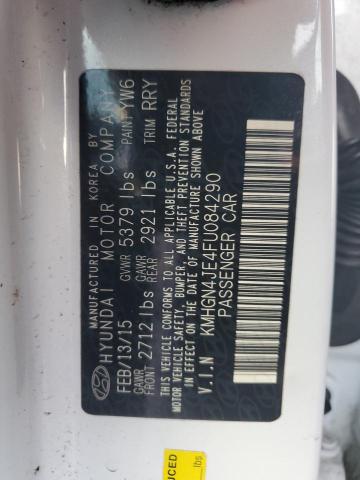 KMHGN4JE4FU084290 - 2015 HYUNDAI GENESIS 3.8L WHITE photo 12