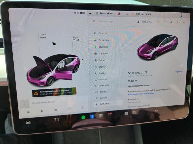 5YJ3E1EA2MF858647 - 2021 TESLA MODEL 3 BLACK photo 9