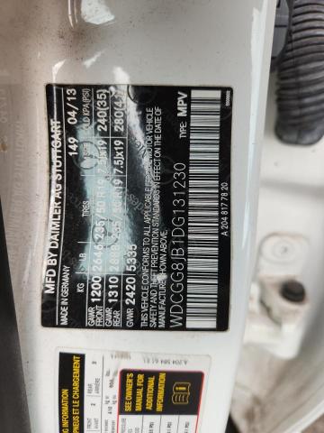 WDCGG8JB1DG131230 - 2013 MERCEDES-BENZ GLK 350 4MATIC WHITE photo 13