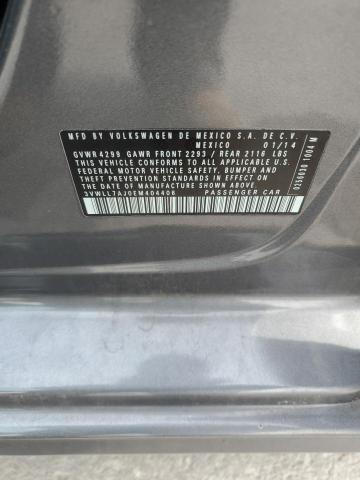 3VWLL7AJ0EM404406 - 2014 VOLKSWAGEN JETTA TDI GRAY photo 12