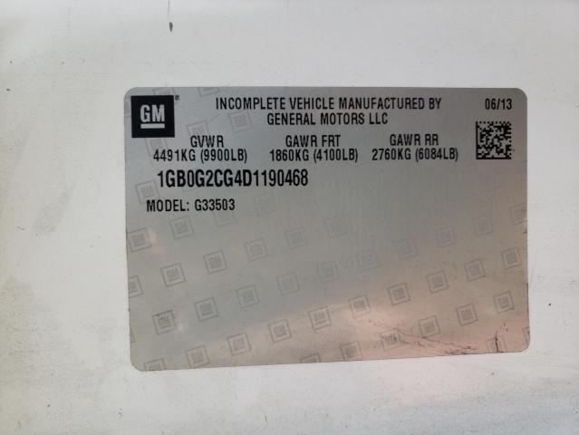 1GB0G2CG4D1190468 - 2013 CHEVROLET EXPRESS WHITE photo 13