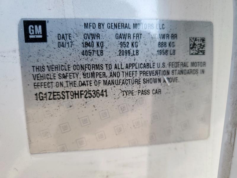 1G1ZE5ST9HF253641 - 2017 CHEVROLET MALIBU LT WHITE photo 14