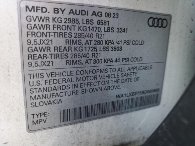 WA1LXBF75RD000665 - 2024 AUDI Q7 PREMIUM PLUS WHITE photo 14
