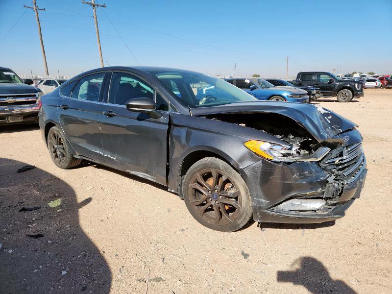 3FA6P0HD5JR127301 - 2018 FORD FUSION SE GRAY photo 4