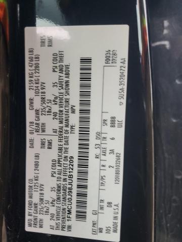 1FMCU0J98JUB12209 - 2018 FORD ESCAPE TITANIUM 黑色 照片 13