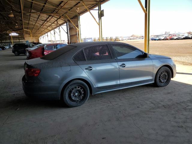 3VW2K7AJ1EM305561 - 2014 VOLKSWAGEN JETTA BASE GRAY photo 3