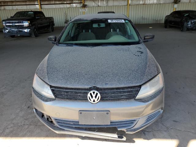 3VW2K7AJ1EM305561 - 2014 VOLKSWAGEN JETTA BASE GRAY photo 5