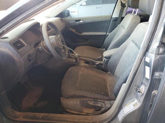 3VW2K7AJ1EM305561 - 2014 VOLKSWAGEN JETTA BASE GRAY photo 7