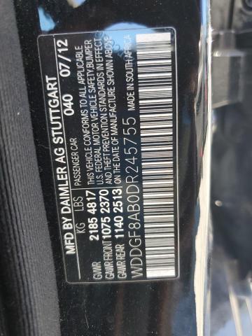 WDDGF8AB0DR245755 - 2013 MERCEDES-BENZ C 300 4MATIC BLACK photo 12