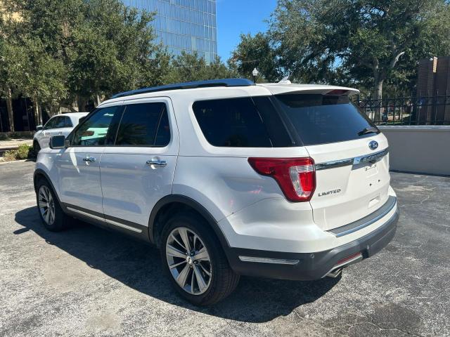 1FM5K8F80KGA52780 - 2019 FORD EXPLORER LIMITED WHITE photo 3