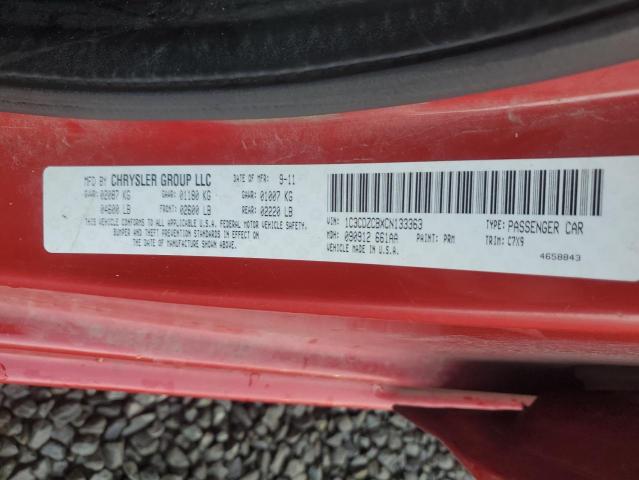 1C3CDZCBXCN133363 - 2012 DODGE AVENGER SXT RED photo 12