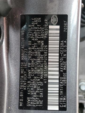 4T1G11AK6PU768226 - 2023 TOYOTA CAMRY SE NIGHT SHADE GRAY photo 12