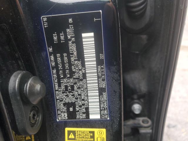 5TDKZRFH2HS188268 - 2017 TOYOTA HIGHLANDER SE BLACK photo 13