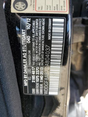 WDDGF8AB7DA804037 - 2013 MERCEDES-BENZ C 300 4MATIC BLACK photo 12