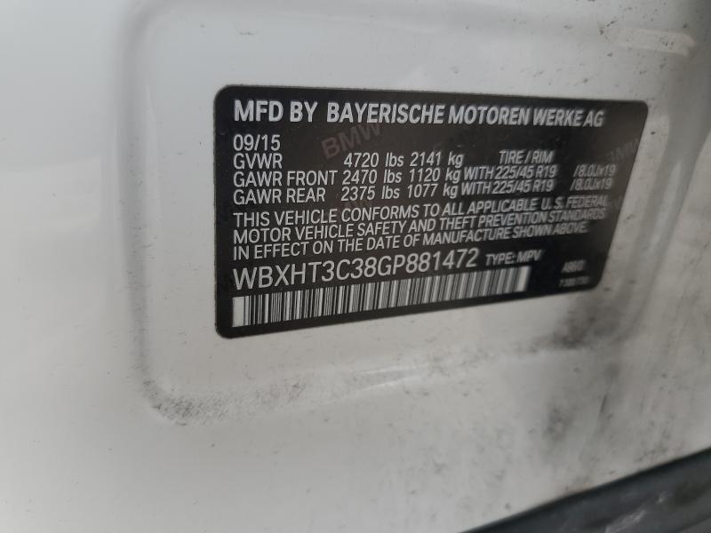 WBXHT3C38GP881472 - 2016 BMW X1 XDRIVE28I Blanc photo 13
