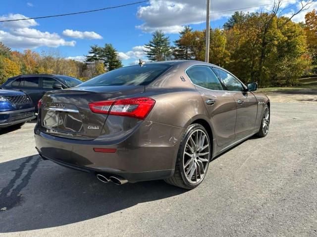 ZAM57RTA1E1089648 - 2014 MASERATI GHIBLI S BROWN photo 3