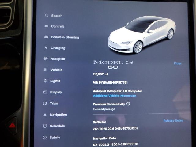 5YJSA1E14GF157751 - 2016 TESLA MODEL S WHITE photo 9