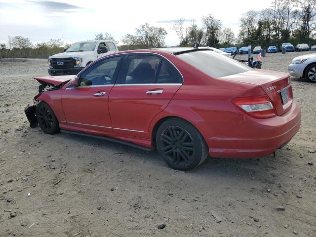 WDDGF54X29R057364 - 2009 MERCEDES-BENZ C 300 RED photo 2
