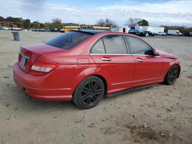 WDDGF54X29R057364 - 2009 MERCEDES-BENZ C 300 RED photo 3