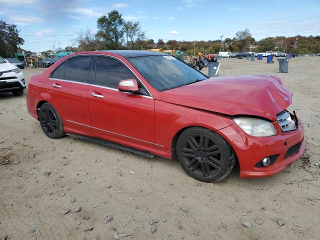WDDGF54X29R057364 - 2009 MERCEDES-BENZ C 300 RED photo 4