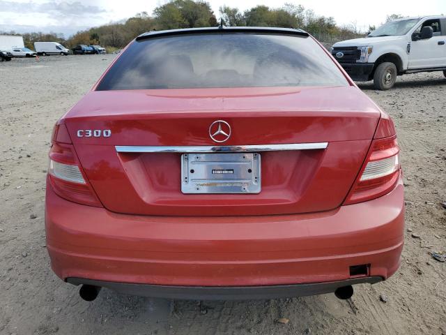 WDDGF54X29R057364 - 2009 MERCEDES-BENZ C 300 RED photo 6