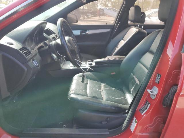 WDDGF54X29R057364 - 2009 MERCEDES-BENZ C 300 RED photo 7
