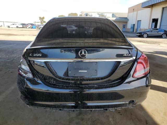 55SWF4KB3GU169180 - 2016 MERCEDES-BENZ C 300 4MATIC BLACK photo 6