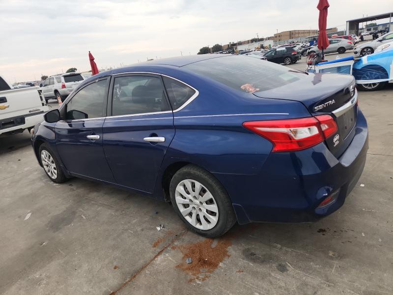 3N1AB7AP0KY305853 - 2019 NISSAN SENTRA S BLUE photo 2