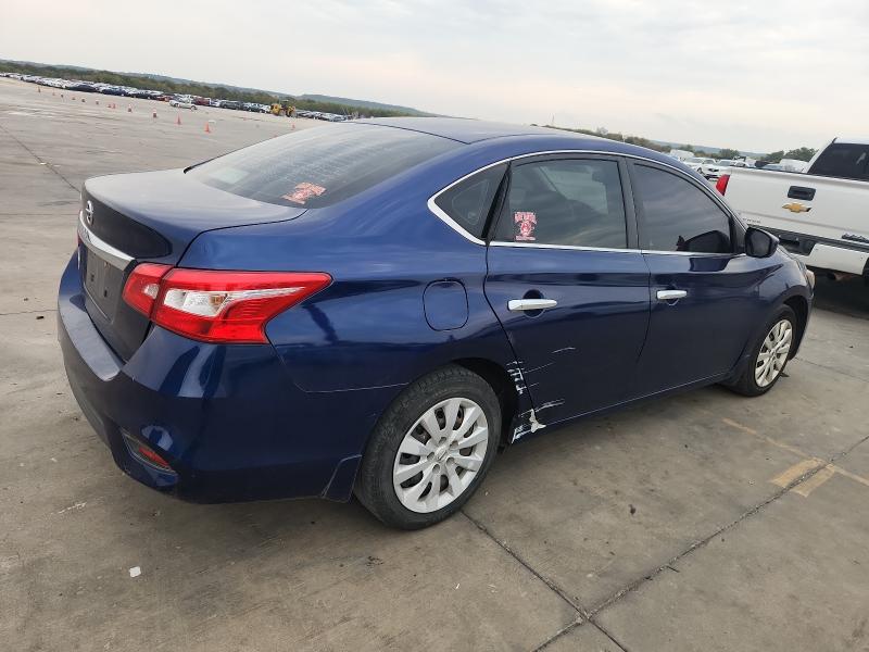 3N1AB7AP0KY305853 - 2019 NISSAN SENTRA S BLUE photo 3