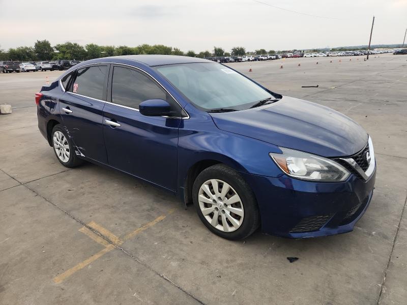 3N1AB7AP0KY305853 - 2019 NISSAN SENTRA S BLUE photo 4