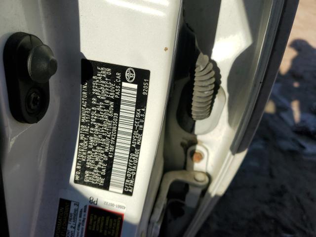 4T1BF1FK2CU635039 - 2012 TOYOTA CAMRY BASE Սպիտակ լուսանկար 12