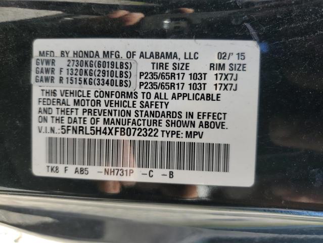 5FNRL5H4XFB072322 - 2015 HONDA ODYSSEY EX BLACK photo 13