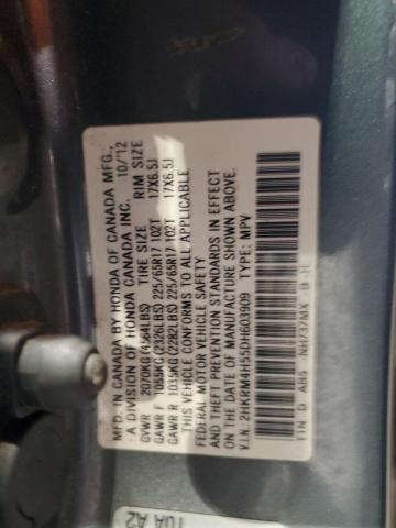 2HKRM4H55DH603909 - 2013 HONDA CR-V EX GRAY photo 13