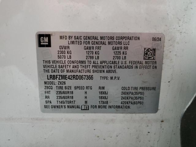 LRBFZME42RD067366 - 2024 BUICK ENVISION PREFERRED 白色 照片 13