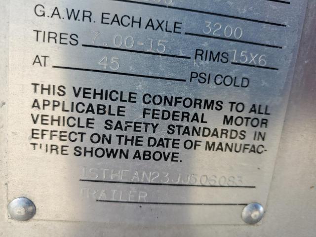 1STHEAN23JJ506083 - 1988 AIRSTREAM CAMPER SILVER photo 10