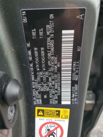 5TDJKRFH3ES056941 - 2014 TOYOTA HIGHLANDER XLE GREEN photo 13