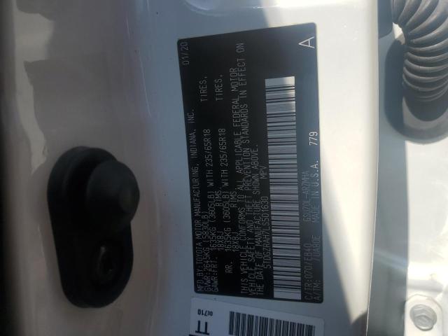 5TDGZRAH7LS501630 - 2020 TOYOTA HIGHLANDER XLE Blanc photo 13