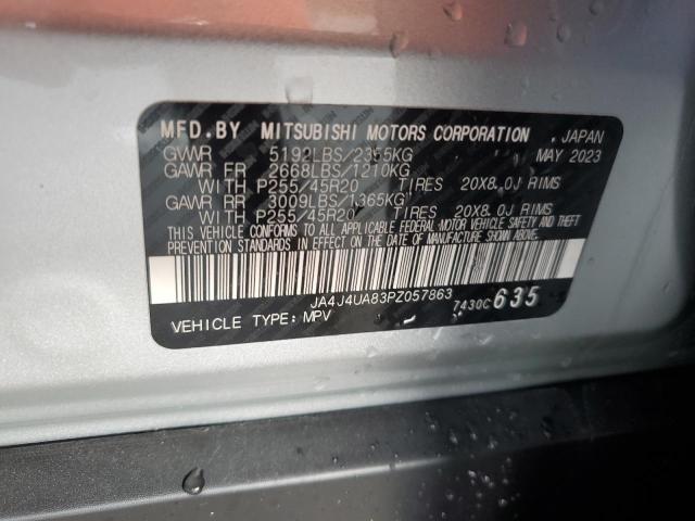JA4J4UA83PZ057863 - 2023 MITSUBISHI OUTLANDER SE SILVER photo 12