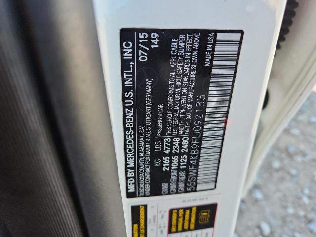 55SWF4KB9FU092183 - 2015 MERCEDES-BENZ C 300 4MATIC WHITE photo 12
