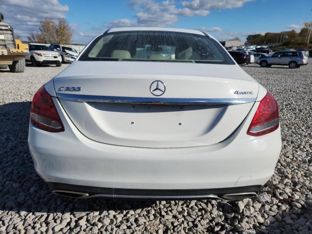 55SWF4KB9FU092183 - 2015 MERCEDES-BENZ C 300 4MATIC WHITE photo 6